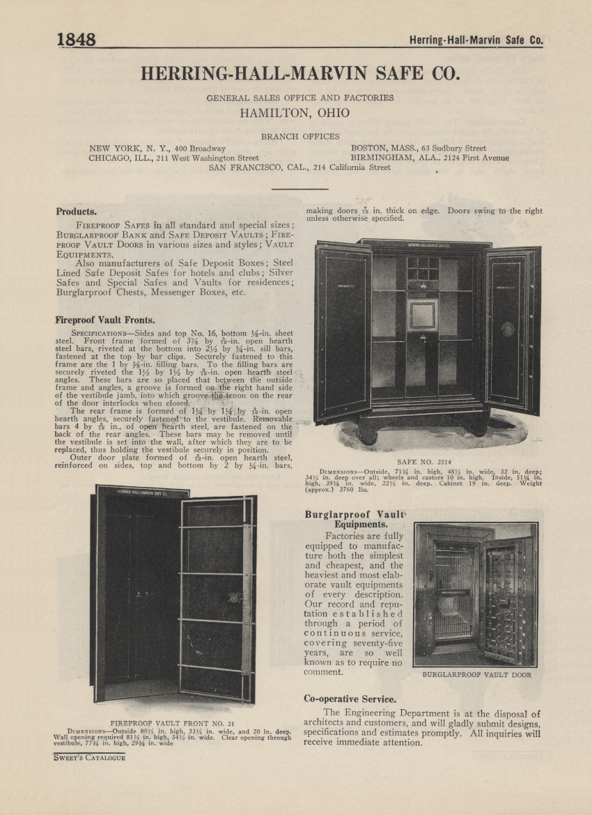 RETROPAPER HerringHallMarvin Safe Company Vaults Safes
