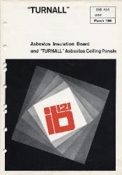 1966 Turner & Newall TURNALL Asbestos Insulation Board and Asbestos Ceiling Panels