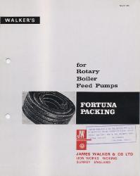1969 James Walker & Co. Ltd.  Catalog ASBESTOS FORTUNA Packing