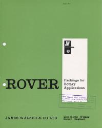 1968 James Walker & Co. Ltd.  Catalog ASBESTOS ROVER Packings for Rotary Applications